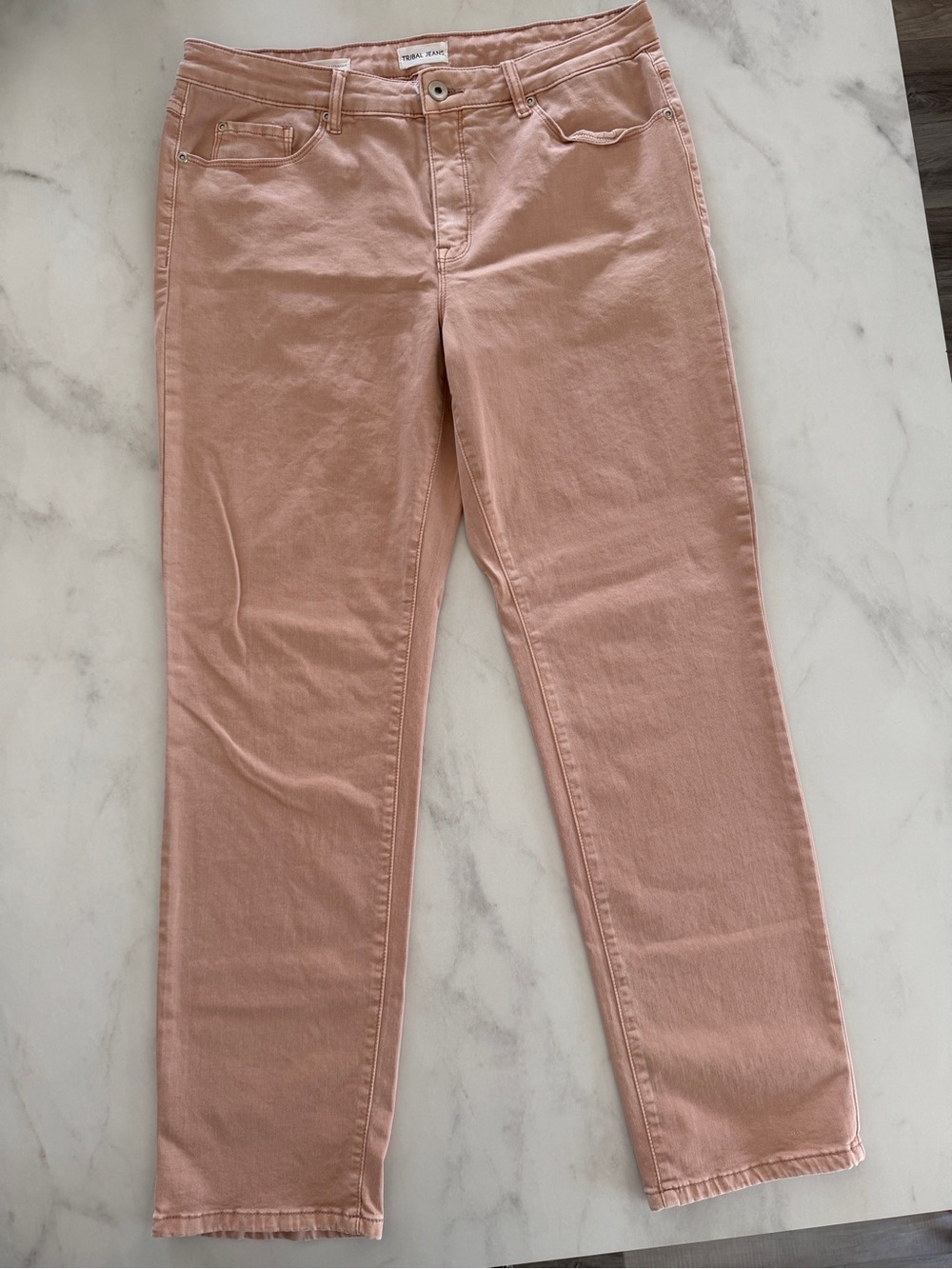 Tribal Straight-Leg Jeans in Dusty Rose